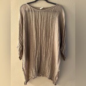 Casual Tan Women's Tunic Top